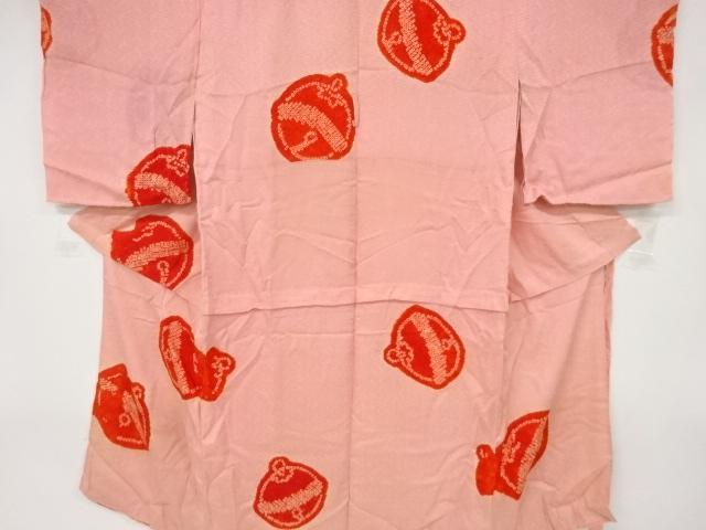 JAPANESE KIMONO / ANTIQUE JUBAN / SILK / RINZU / SHIBORI / BELL